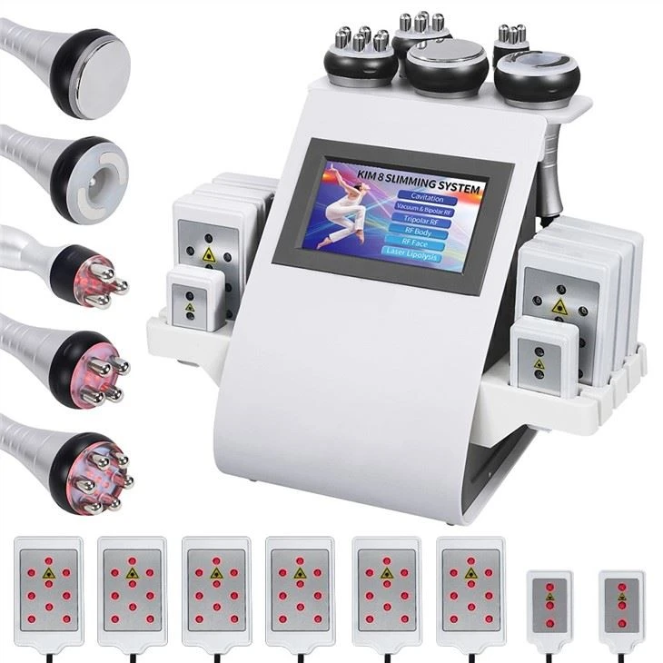 Máy hút mỡ chân không bằng sóng siêu âm RF lưỡng cực Máy giảm béo bằng laser chân không