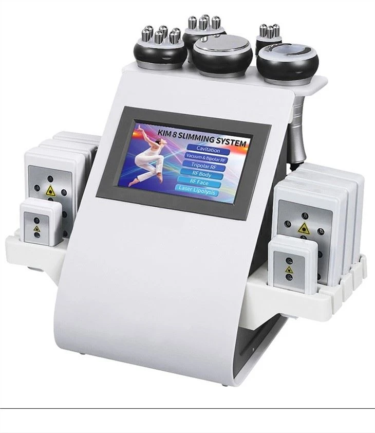 Bipolar RF Ultrasonic Liposuction Cavitation Vacuum Laser Slimming Machine