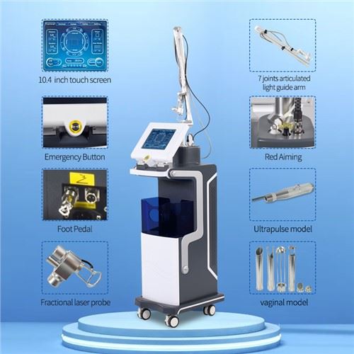 Tái tạo bề mặt da Sẹo mụn Máy điều trị Laser Co2 Fractional